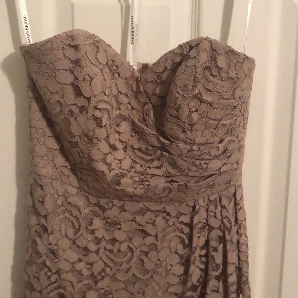 David’s bridal nude lace bridesmaid dress - Picture 2 of 5